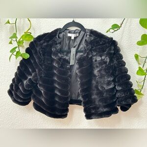 Faux Fur Crop Jacket ~ New